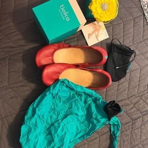 Tieks, 8, cardinal red Wore two times!